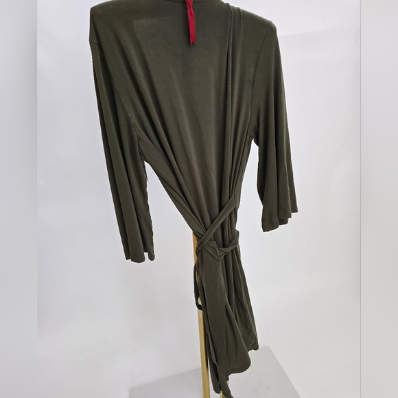 Caden Lane Bamboo Deep Green Maternity Nursing Robe Medium Large XL - Picture 6 of 6